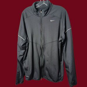 Nike Dri Fit MenTrack Jacket  Athletic Jacket Mock Neck Black/White Xlarge